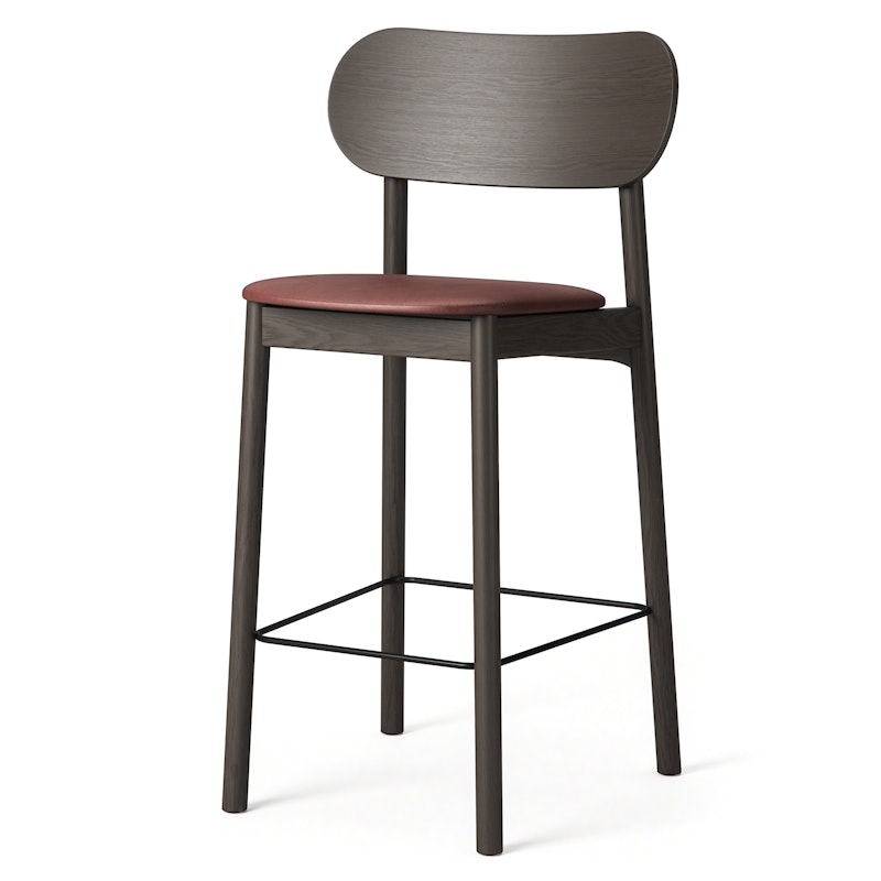 Elephant Bar Chair, Dark Oak / Brown Leather