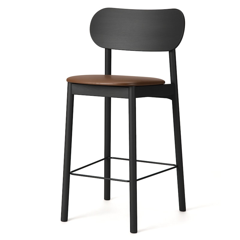 Elephant Bar Chair, Black / Brown Leather