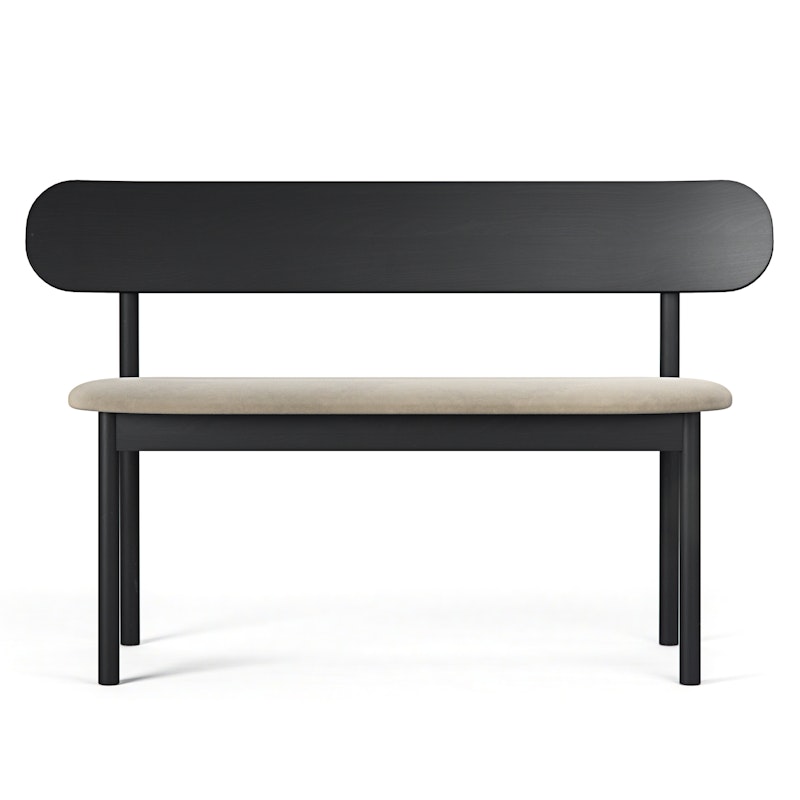 Elephant Bench Black / Beige Velvet