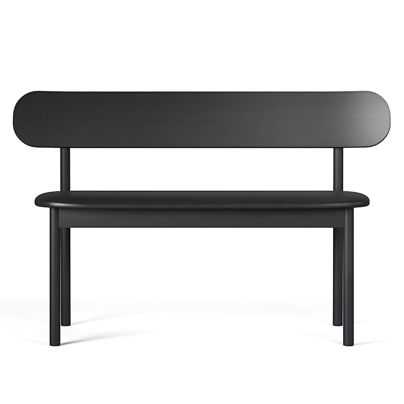 Elephant Bench Black / Black Leather