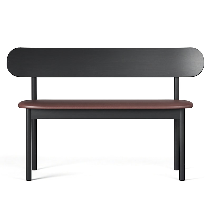 Elephant Bench Black / Brown Leather