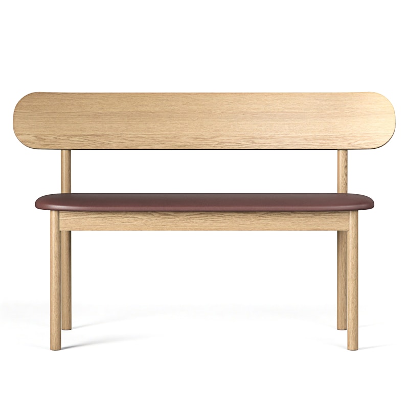 Elephant Bench Oak / Brown Leather
