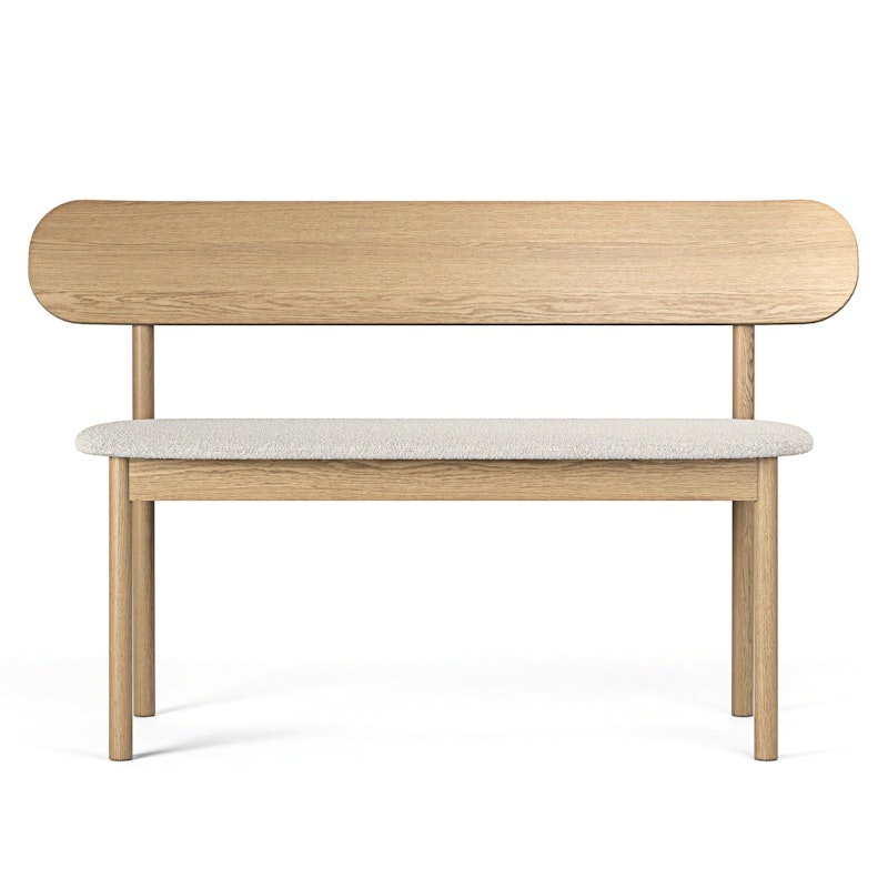 Elephant Bench Oak / White Boucle