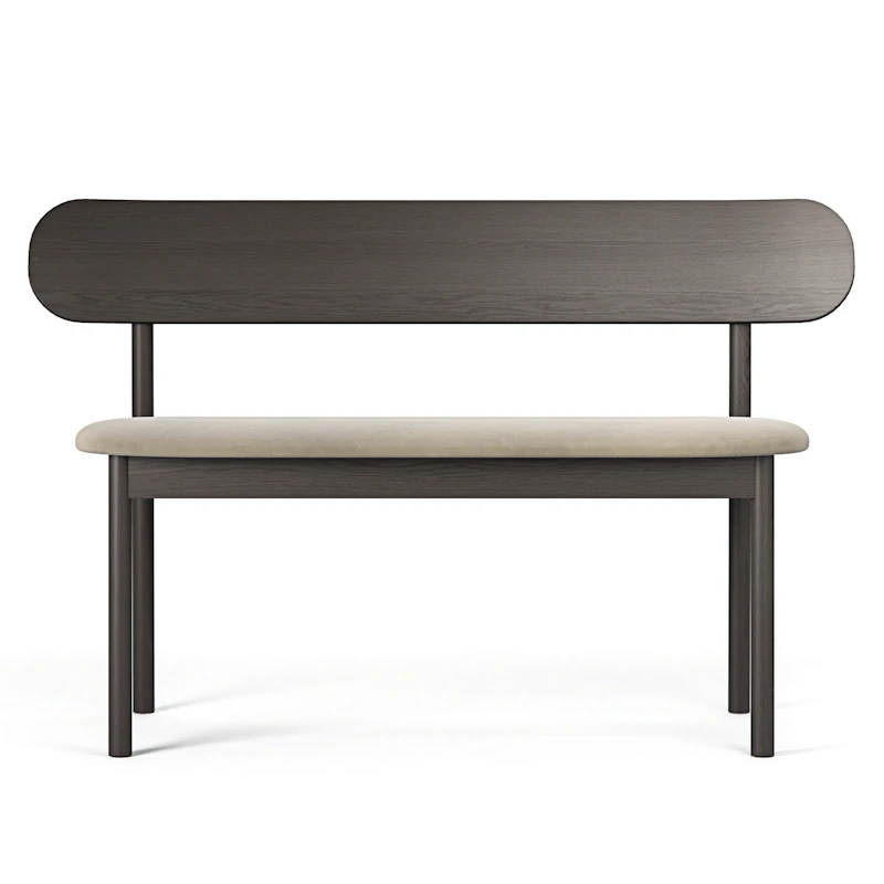 Elephant Bench Smoked Oak / Beige Velvet