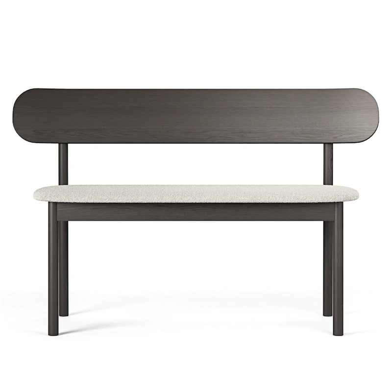 Elephant Bench Smoked Oak / White Boucle