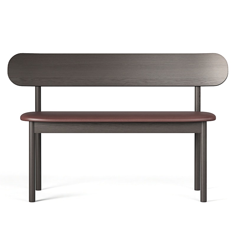 Elephant Bench Smoked Oak / Brown Leather