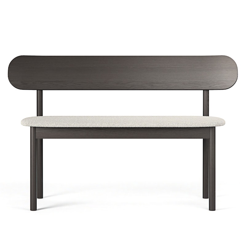 Elephant Bench Smoked Oak / White Boucle