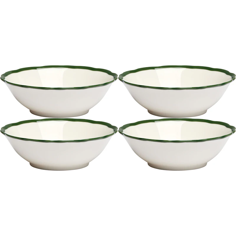 Fleur Bowl 15 cm 4-pack, Dark Green