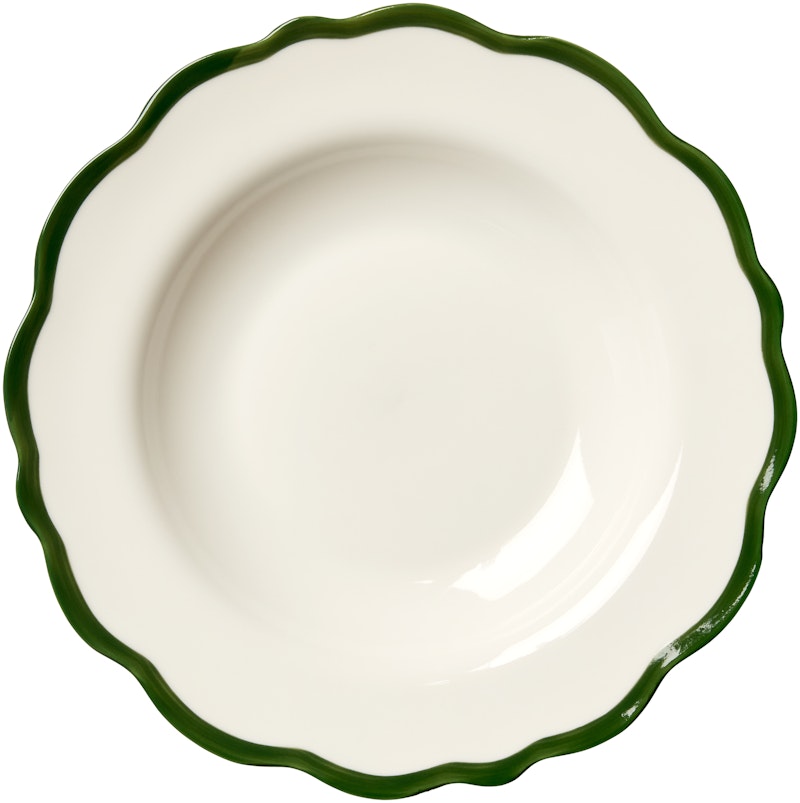 Fleur Bowl 23 cm, Dark Green