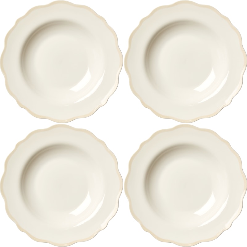 Fleur Bowl 23 cm 4-pack, Sand