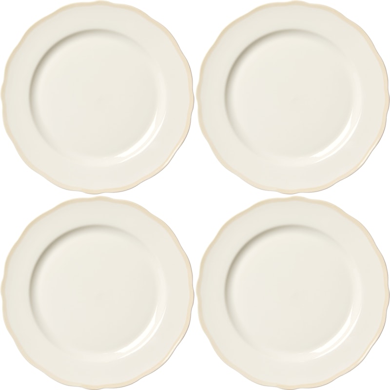 Fleur Plate 28 cm 4-pack, Sand