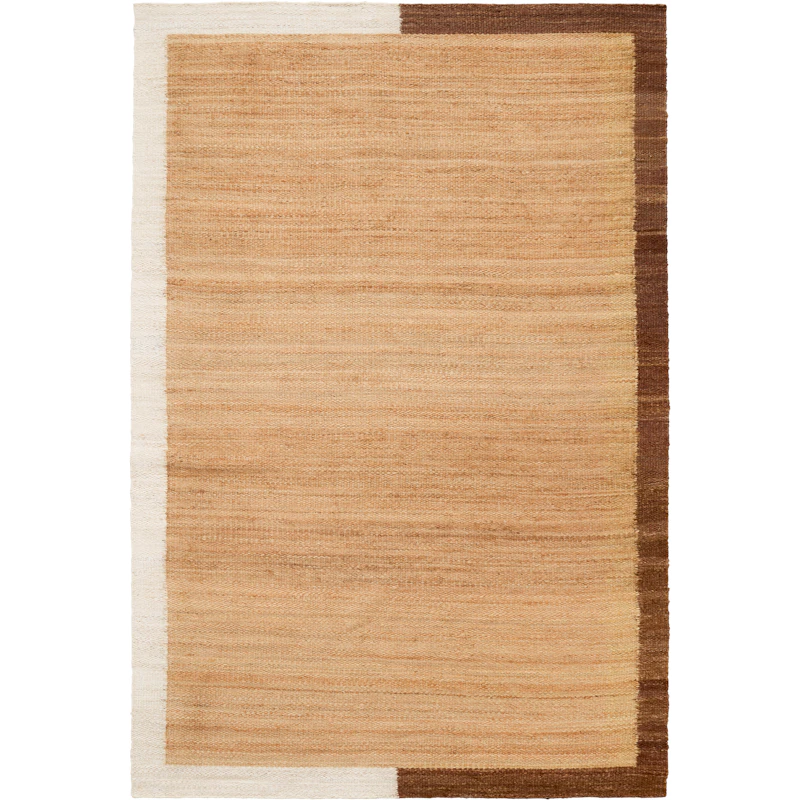 Frame Jute Rug Natural / Brown, 180x270 cm
