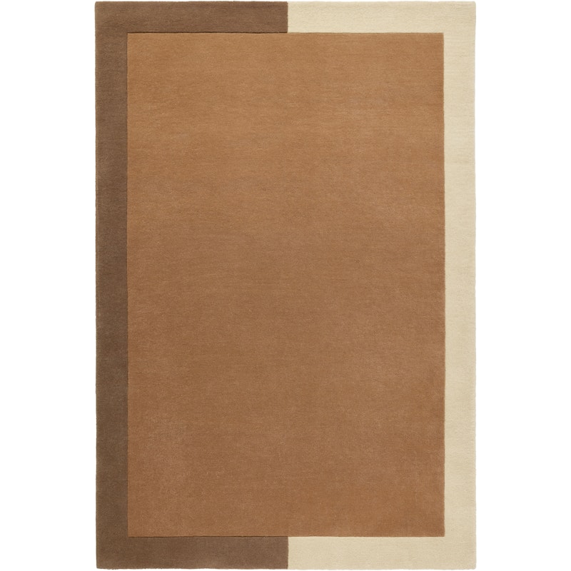 Frame Wool Rug 180x270 cm, Cinnamon / Beige