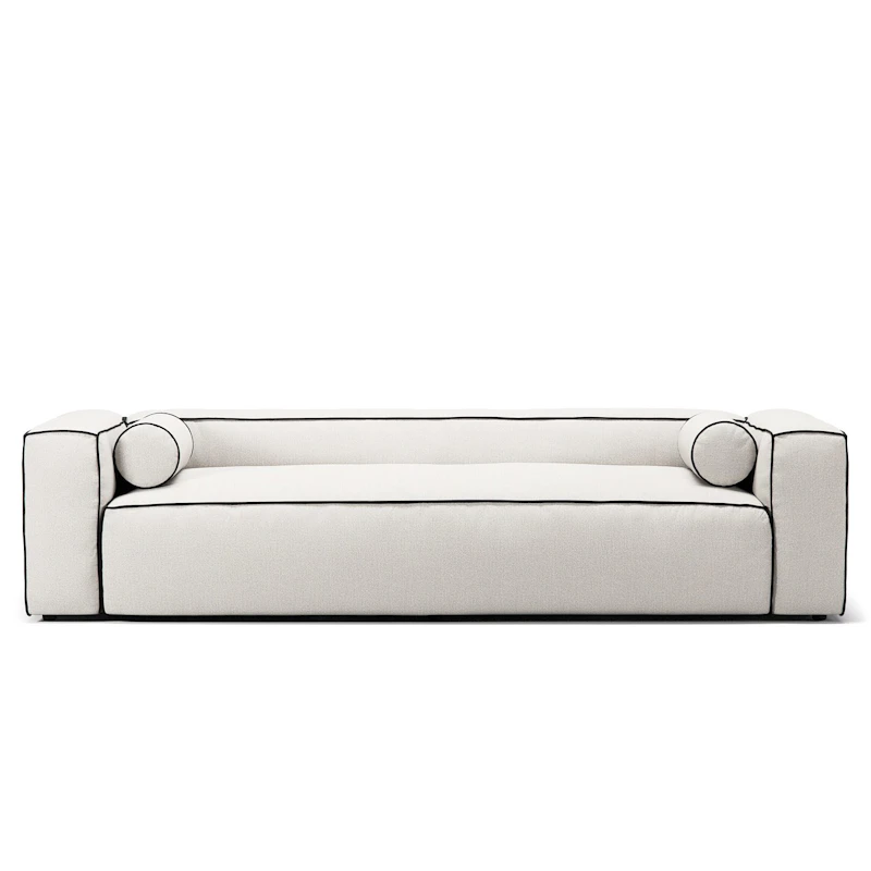 Grand Hue 3-Seater Sofa, Steam White / Mine Graphite