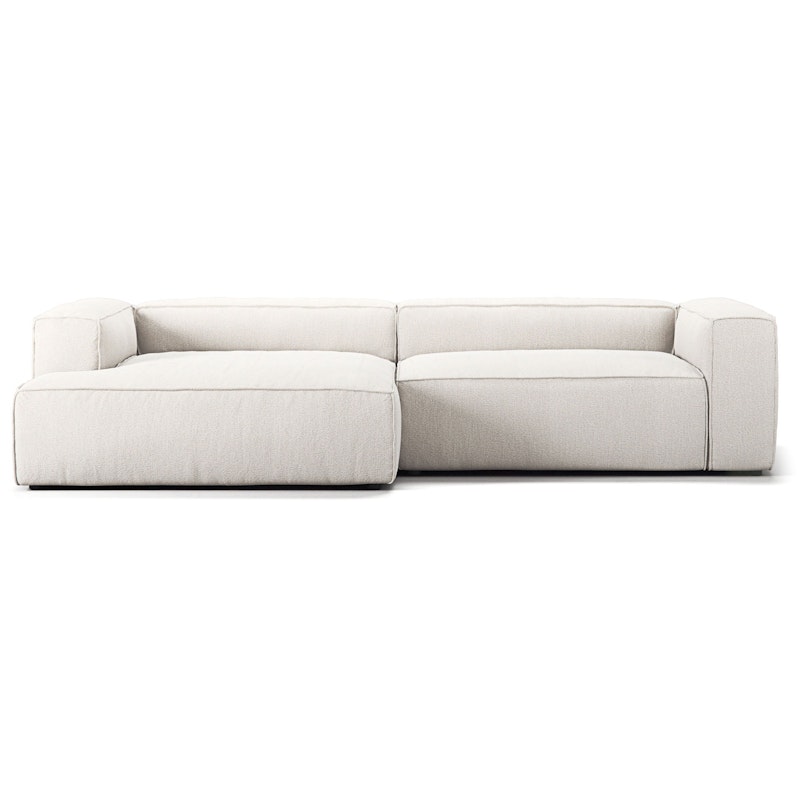Grand 3 Seater Sofa chaise Longue Left, Steam White