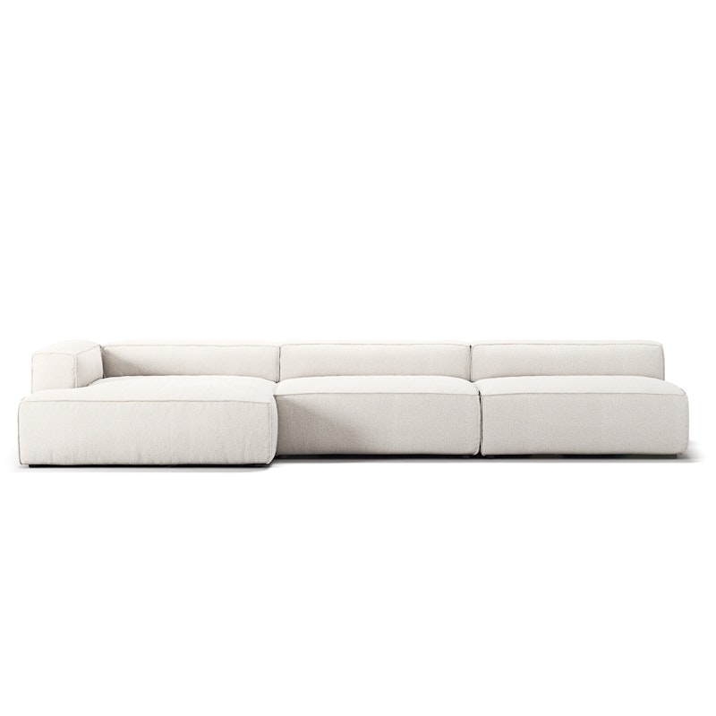 Grand 5 Seater Sofa chaise Longue Left, Steam White