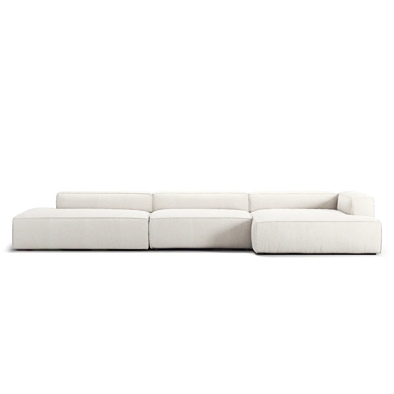 Grand 5 Seater Sofa open end Left, Steam White