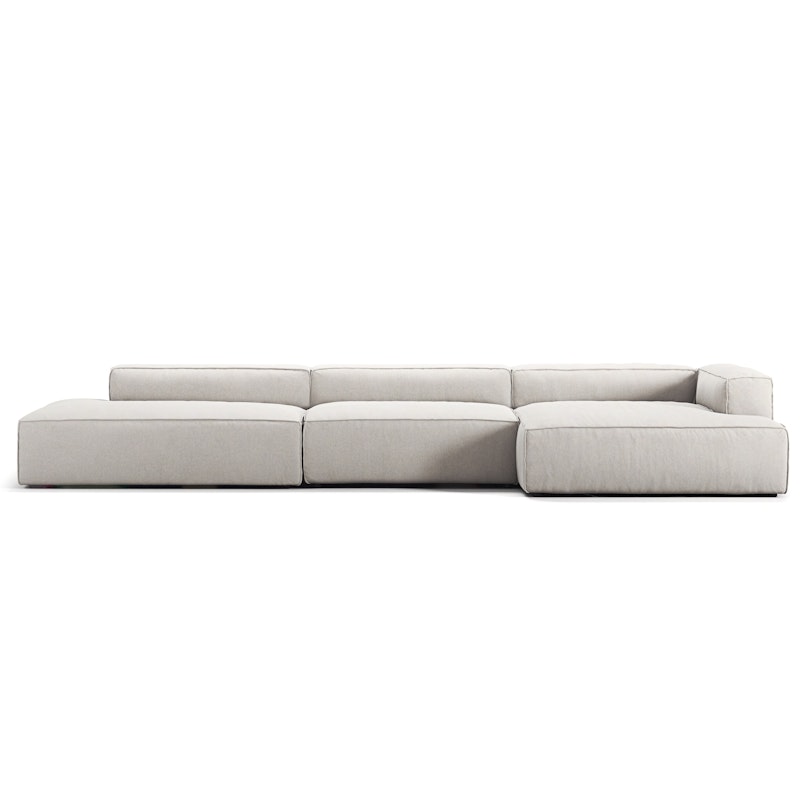 Grand 5 Seater Sofa open end Left, Moon White