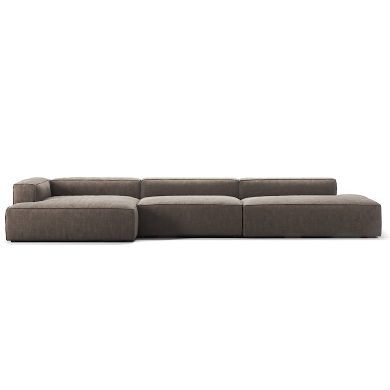 Grand 5 Seater Sofa open end Right, Mole Brown