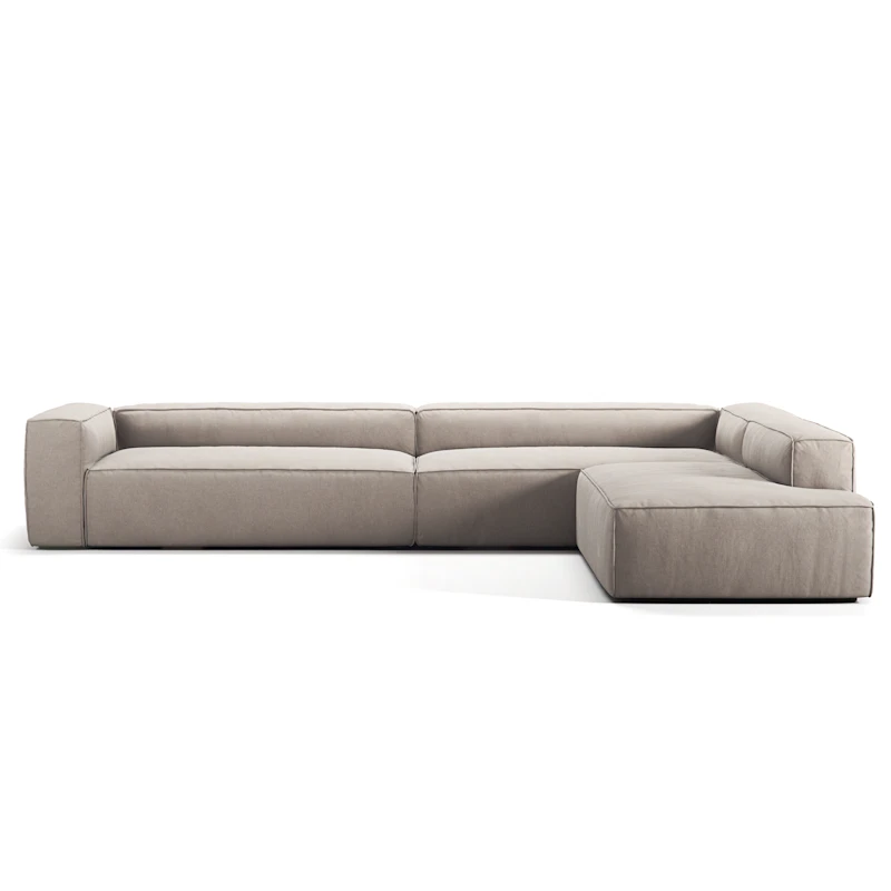 Grand Corner Sofa 5-Seater open end Right, Sandshell Beige