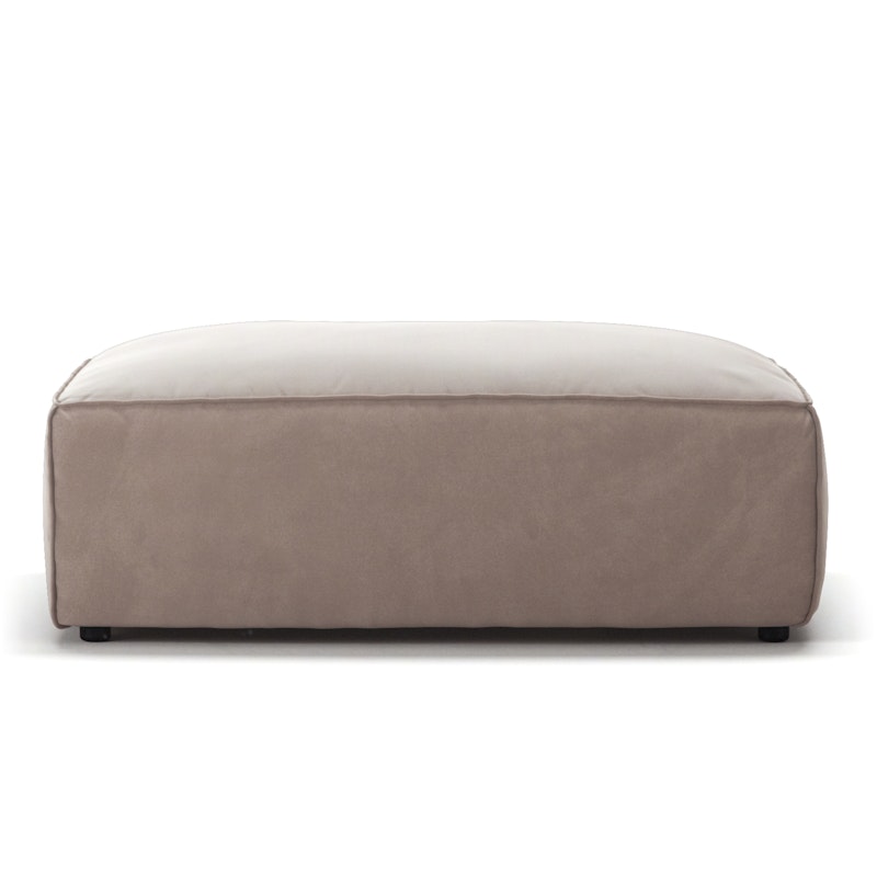 Grand Footstool Velvet, Dusk Beige