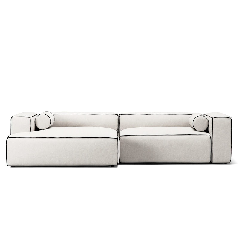 Grand Hue 3-Seater Sofa Chaise Longue Left, Steam White / Mine Graphite