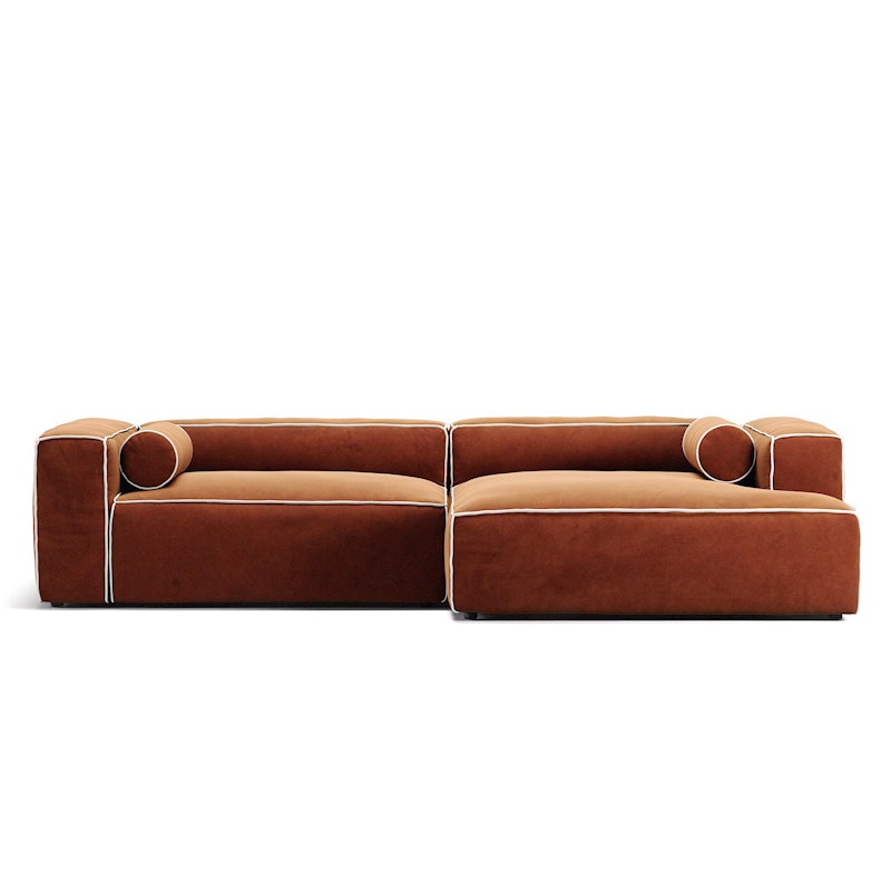 Grand Hue 3-Seater Sofa Chaise Longue Right, Copper Glow / Moon White
