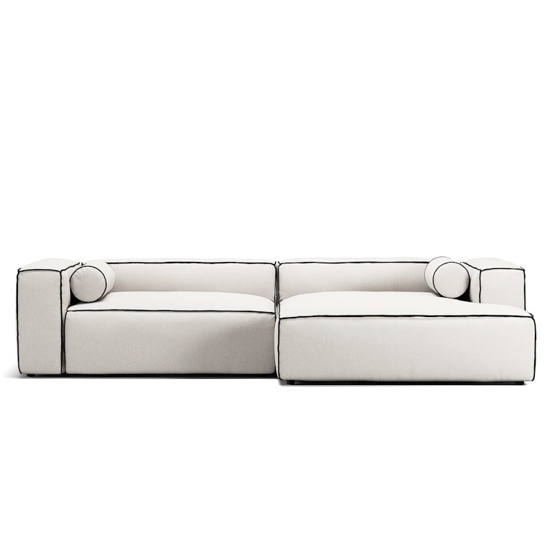 Grand Hue 3-Seater Sofa Chaise Longue Right, Steam White / Mine Graphite