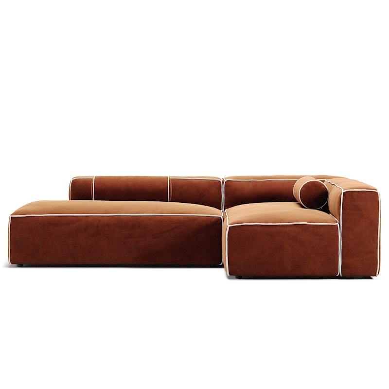 Grand Hue Lounge Sofa 3-Seater Open End Left, Copper Glow / Moon White