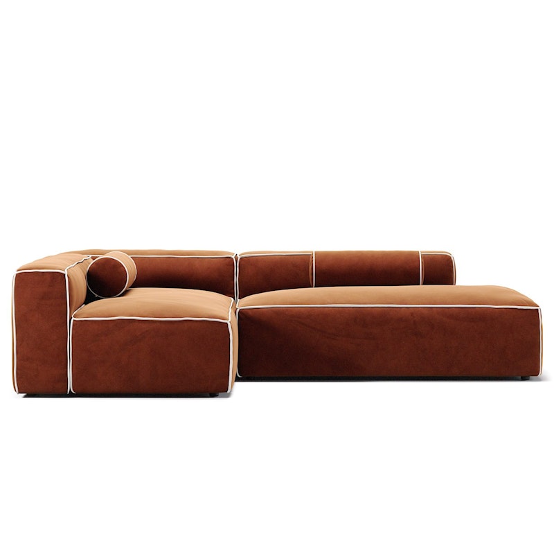 Grand Hue Lounge Sofa 3-Seater Open End Right, Copper Glow / Moon White
