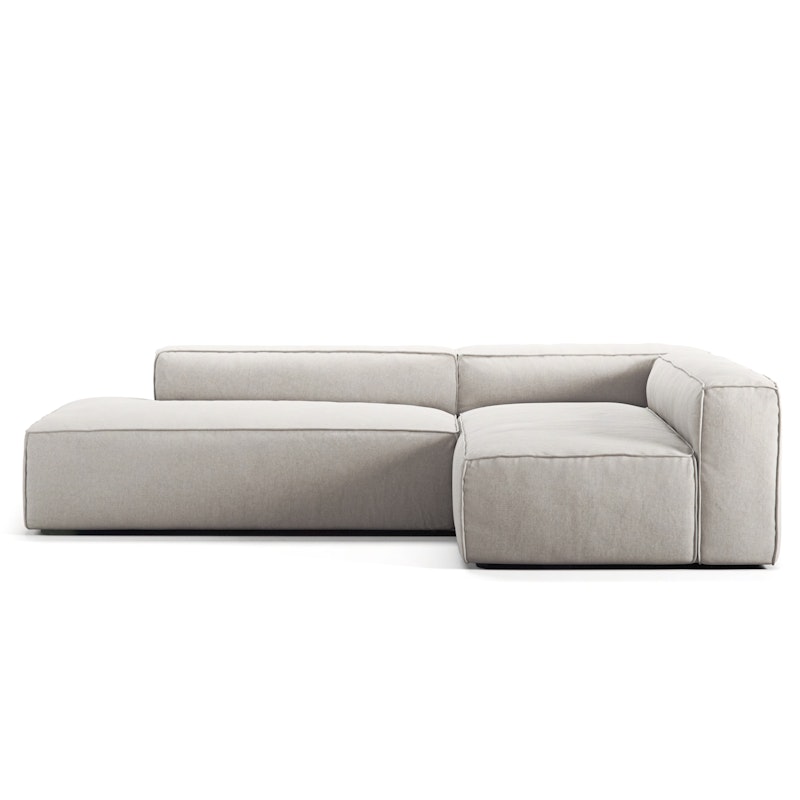 Grand Lounge Sofa 3-Seater open end Left, Moon White