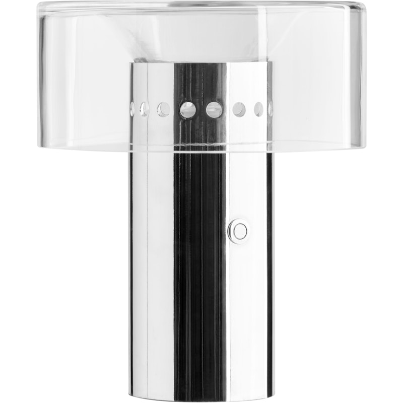 Halo Table Lamp Portable, Chrome / Clear