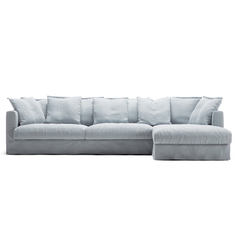 Le Grand Air 3-Seater Sofa Linen Divan Right, Nordic Sky