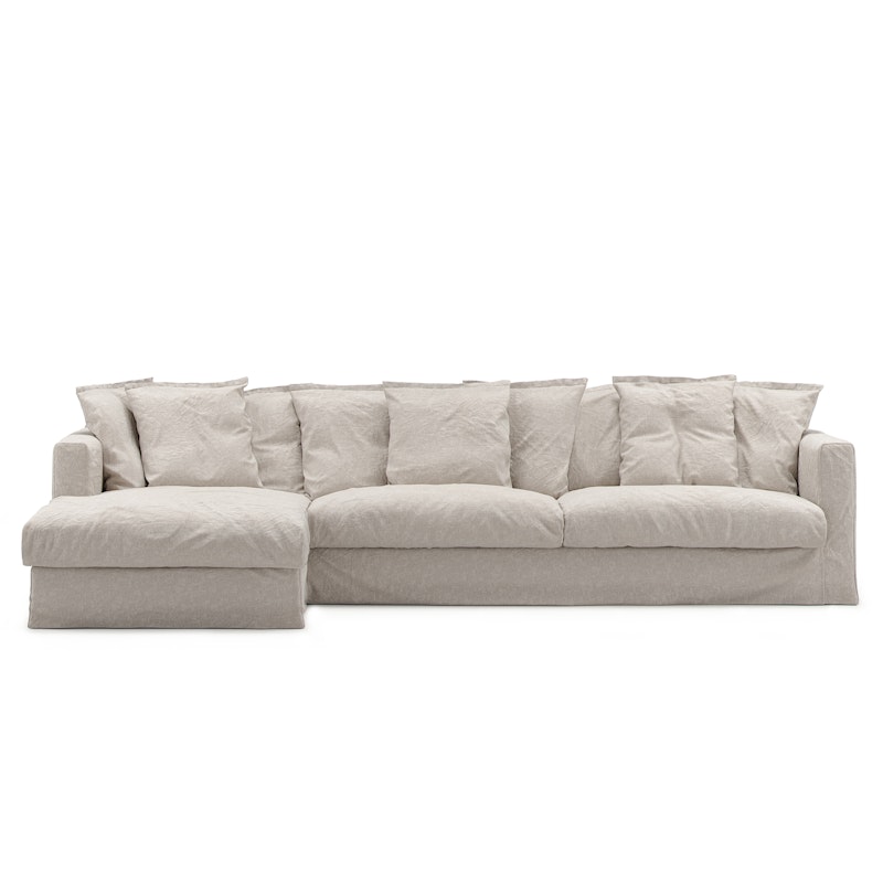 Le Grand Air 3-Seater Sofa Linen Divan Left, Natural Blonde