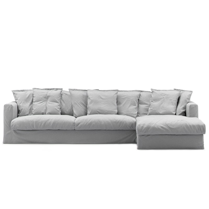 Le Grand Air 3-Seater Sofa Cotton Divan Right, Light Grey