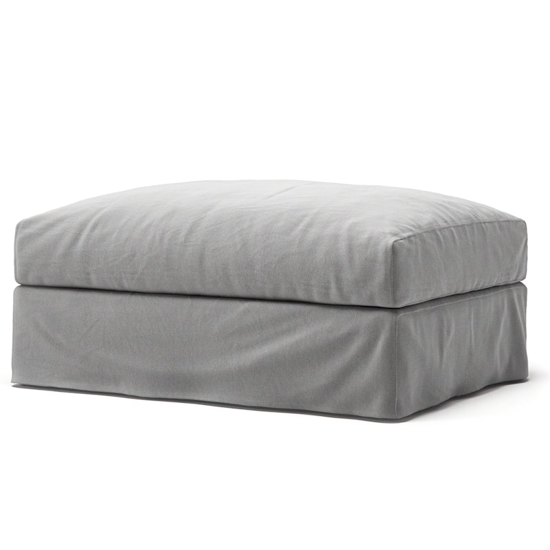 Le Grand Air Footstool Cotton, Light Grey