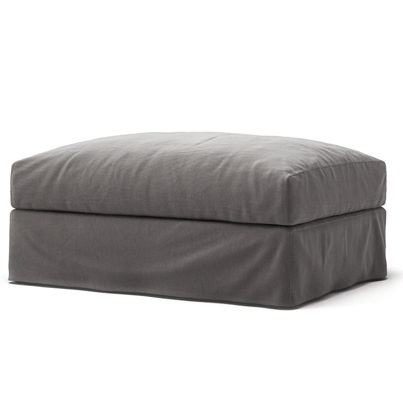 Le Grand Air Footstool Cotton, Grey