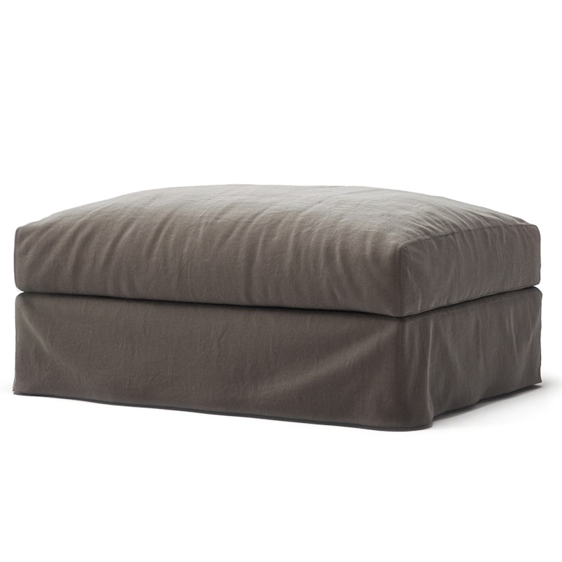 Le Grand Air Footstool Linen, Smokey Granite