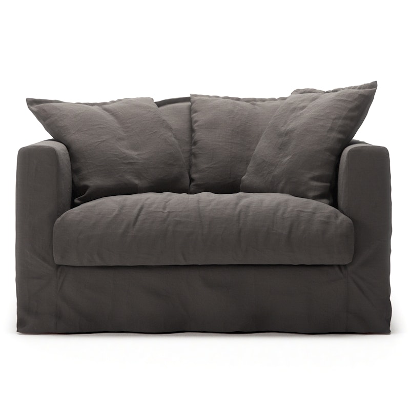 Le Grand Air Love Seat Linen, Smokey Granite