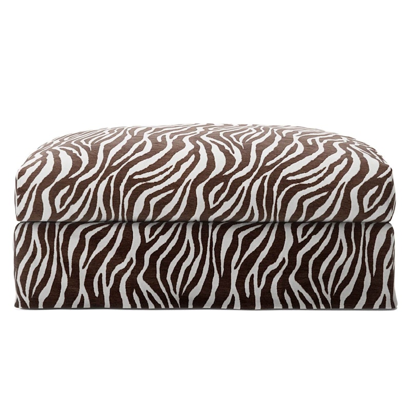 Le Grand Air Footstool Linen, Zebra