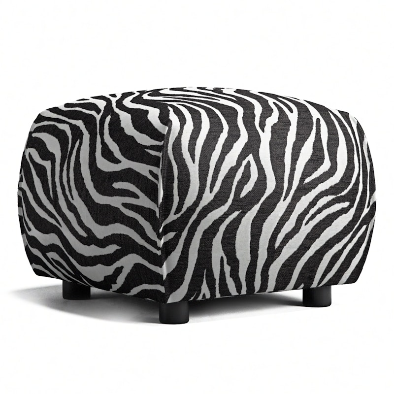 Le Petite Pouf Zebra, Black / White