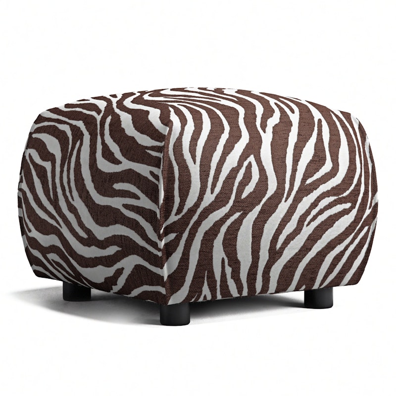 Le Petite Pouf Zebra, Brown / White