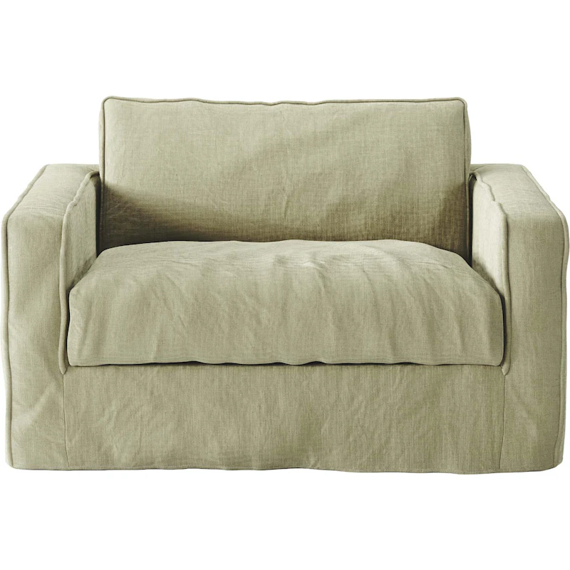 Loom Nest Love Seat Linen, Moss