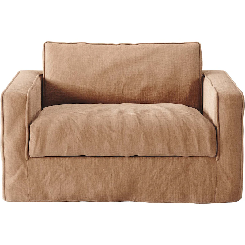 Loom Nest Love Seat Linen, Taupe