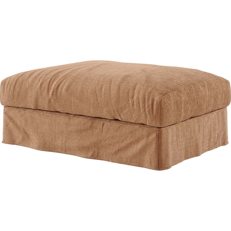 Loom Footstool Linen, Taupe