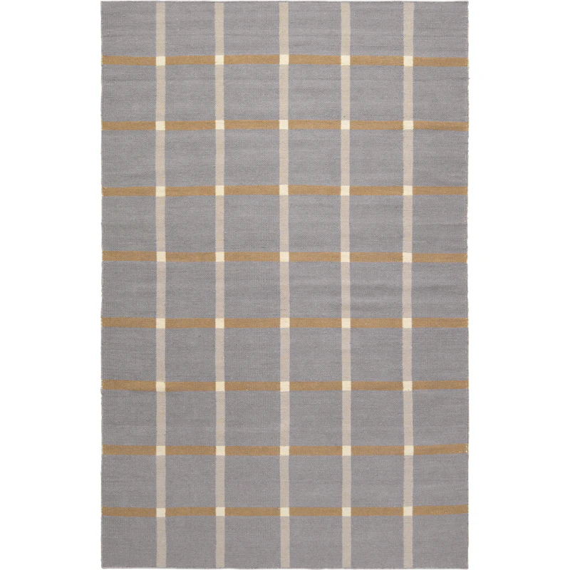 Mosaic Wool Rug 75x150 cm, Grey