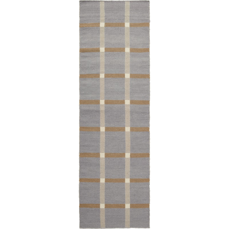 Mosaic Wool Rug 75x250 cm, Grey