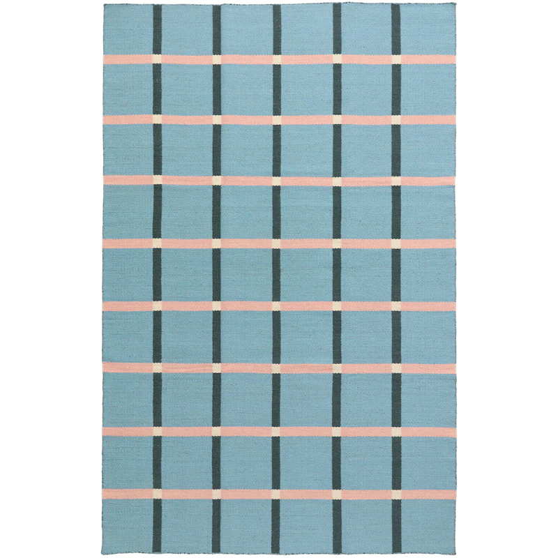 Mosaic Wool Rug 200x300 cm, Blue
