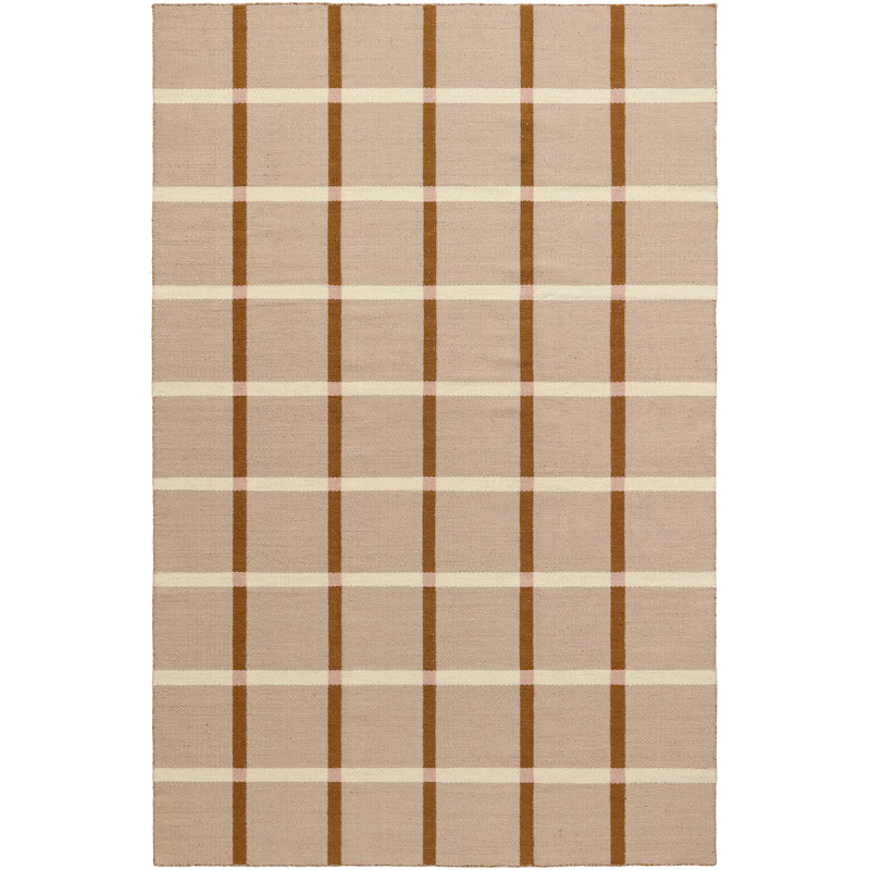 Mosaic Wool Rug 200x300 cm, Brown