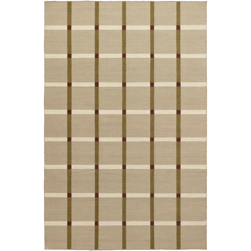 Mosaic Wool Rug 180x270 cm, Green